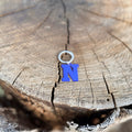 Coloured Dog Tag Letter N Blue