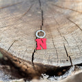 Coloured Dog Tag Letter N Red