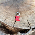 Coloured Dog Tag Letter K Red