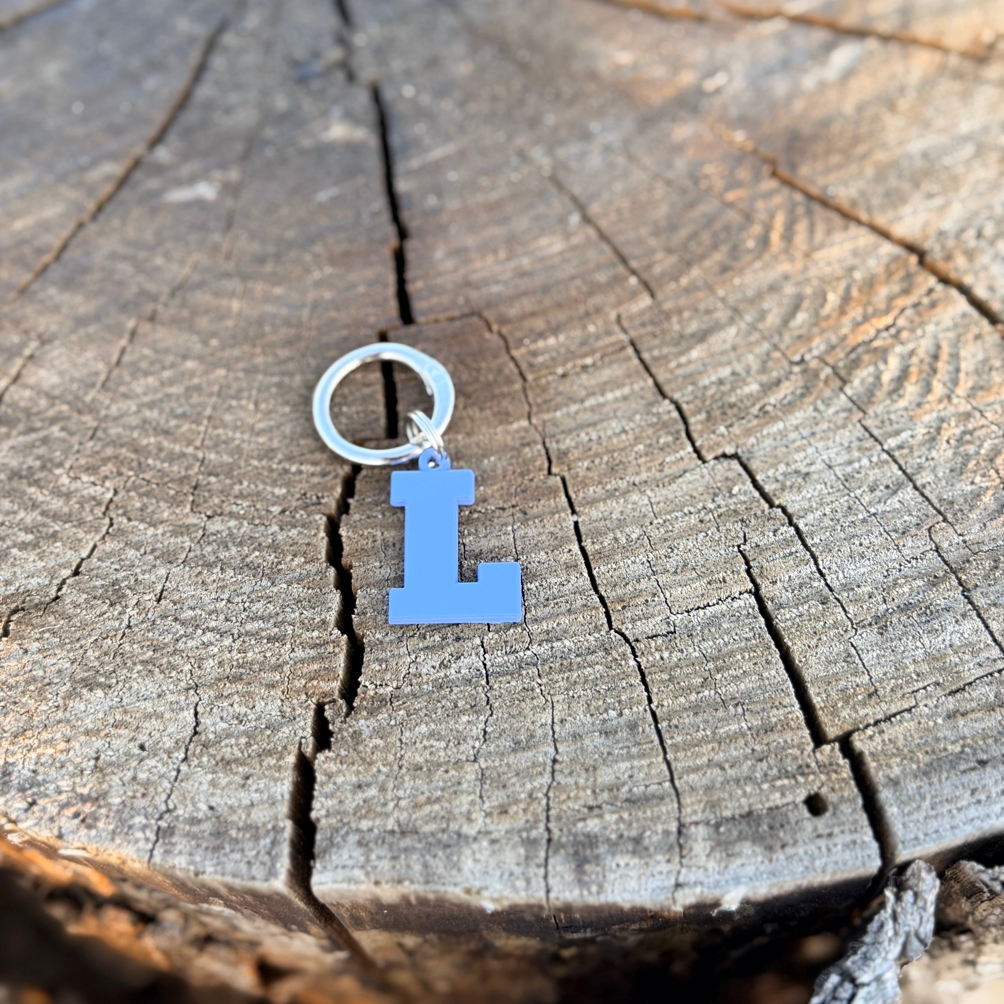 Coloured Dog Tag Letter L (Blue)
