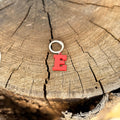Coloured Dog Tag Letter E (Red)