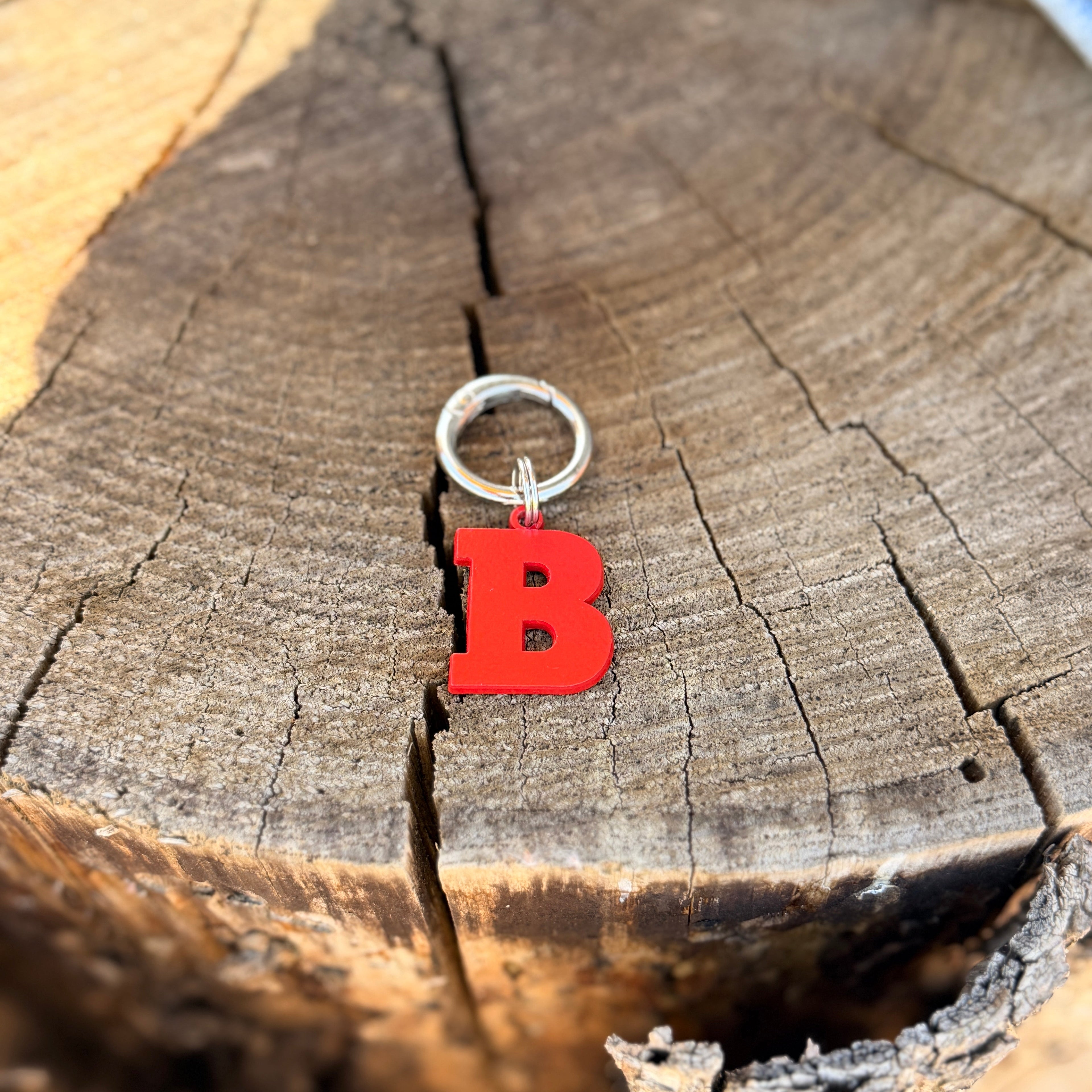Coloured Dog Tag Letter B (Red)