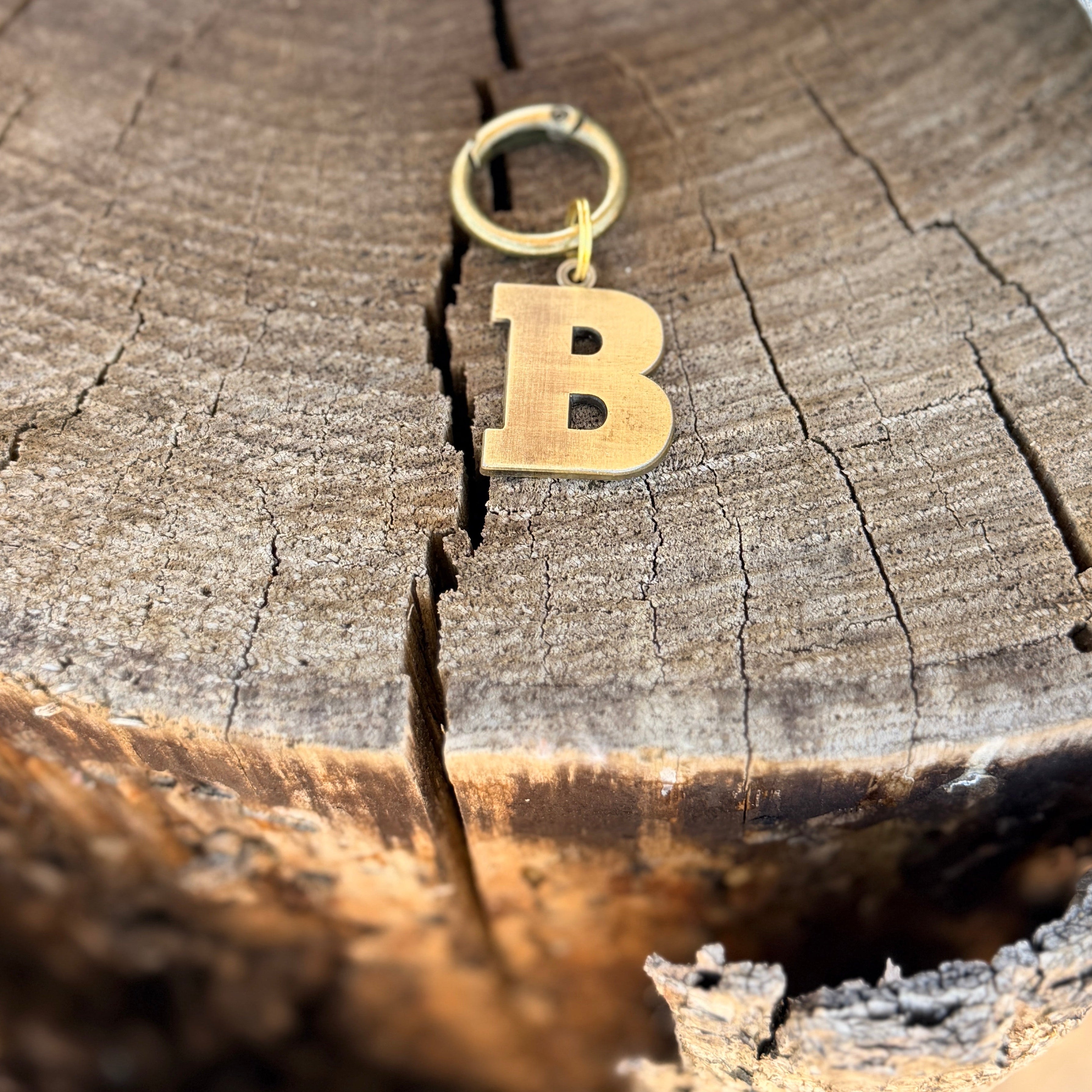 Coloured Dog Tag Letter B (Gold)