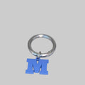 Coloured Dog Tag Letter M Blue