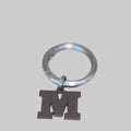 Coloured Dog Tag Letter M Brown